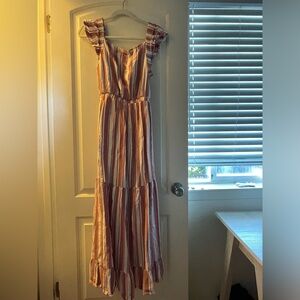 Anthropologie open back maxi dress
